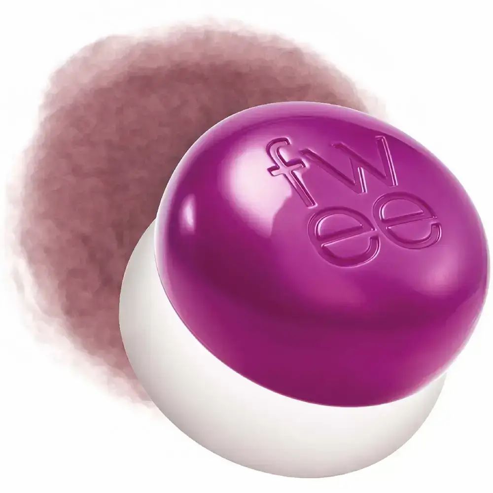 Runder, zweifarbiger Behälter mit lila Deckel und weißem Boden. Der Deckel trägt den Markennamen FWEE.