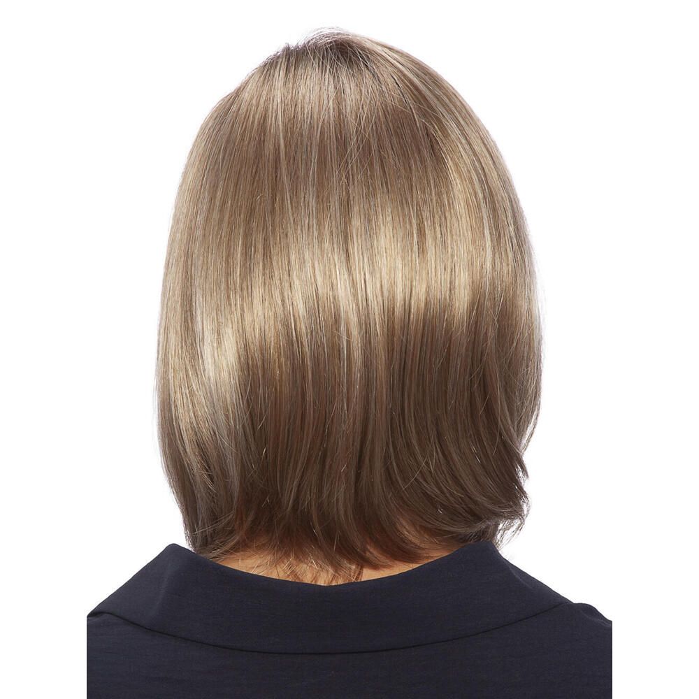 Perücke Megan von trendhair. Blond-braune Kunsthaarperücke. Rückansicht.