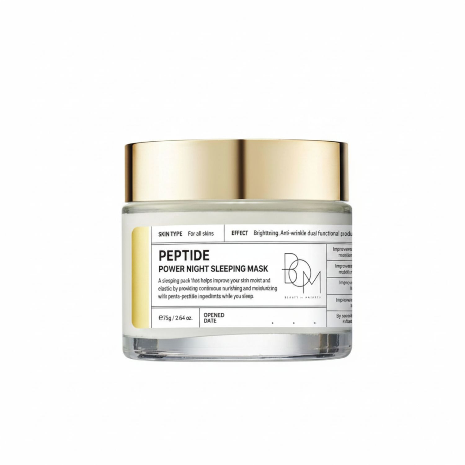 BOM Peptide Power Night Sleeping Mask 75 g Gesichtsmaske