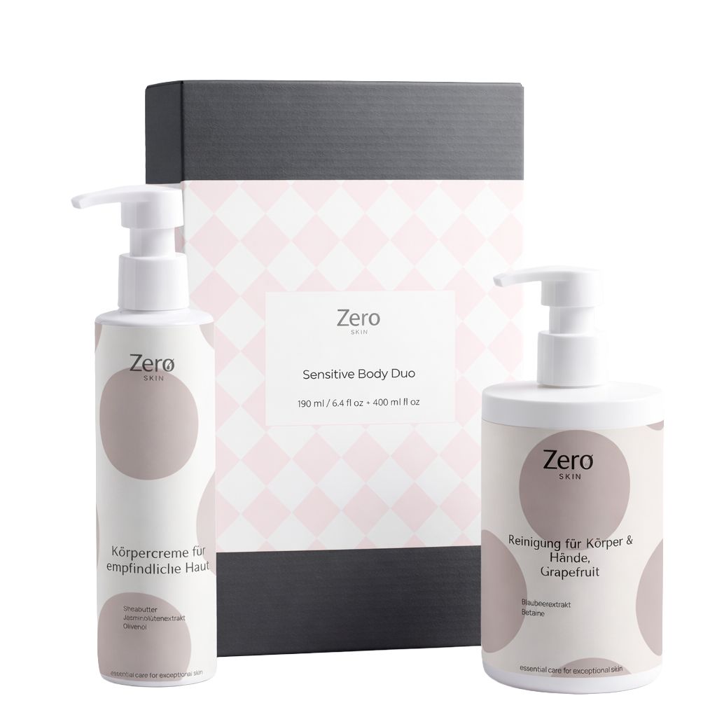 Zero Skin Sensitive Body Routine Set, beruhigend hydratisierend für empfindliche & trockene Haut 590 ml Set