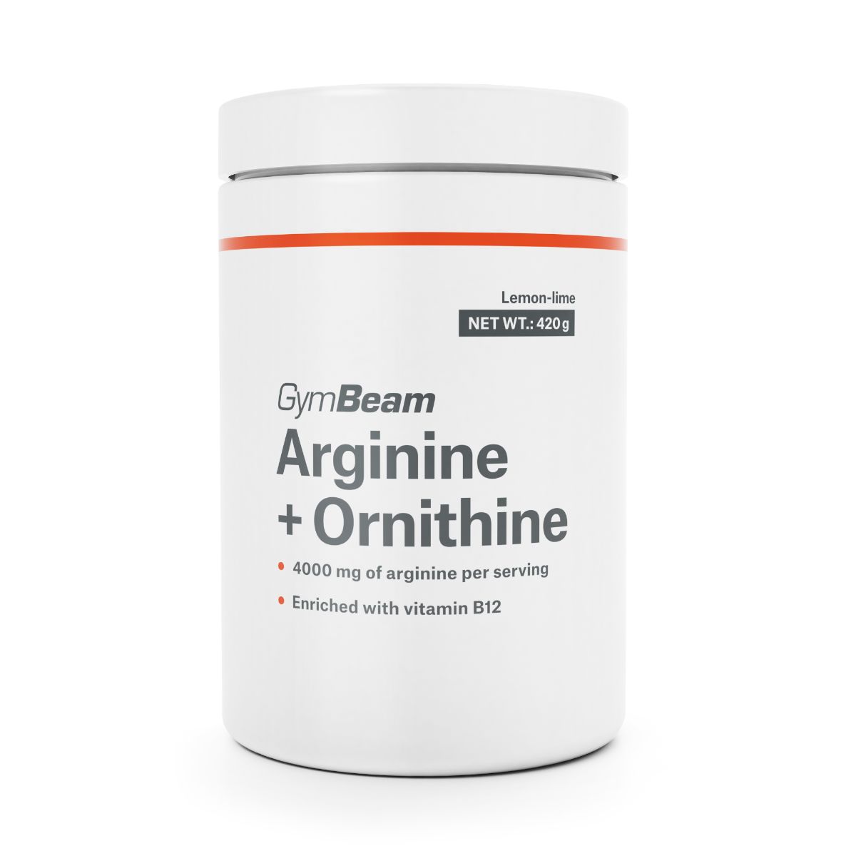 GymBeam Arginin Ornithin Pulver mit Vitamin B12 420 g