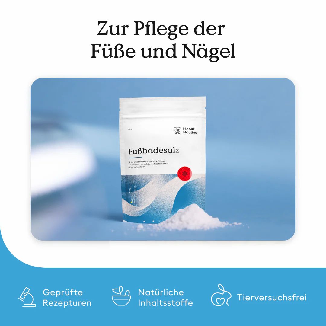 Health Routine Fußbadesalz / Zur Pflege & Hygiene, auch bei Fußpilz und Nagelpilz