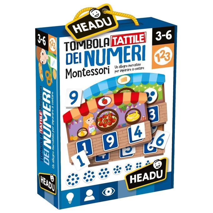 Headu Tombola Tattile Montessori dei Numeri