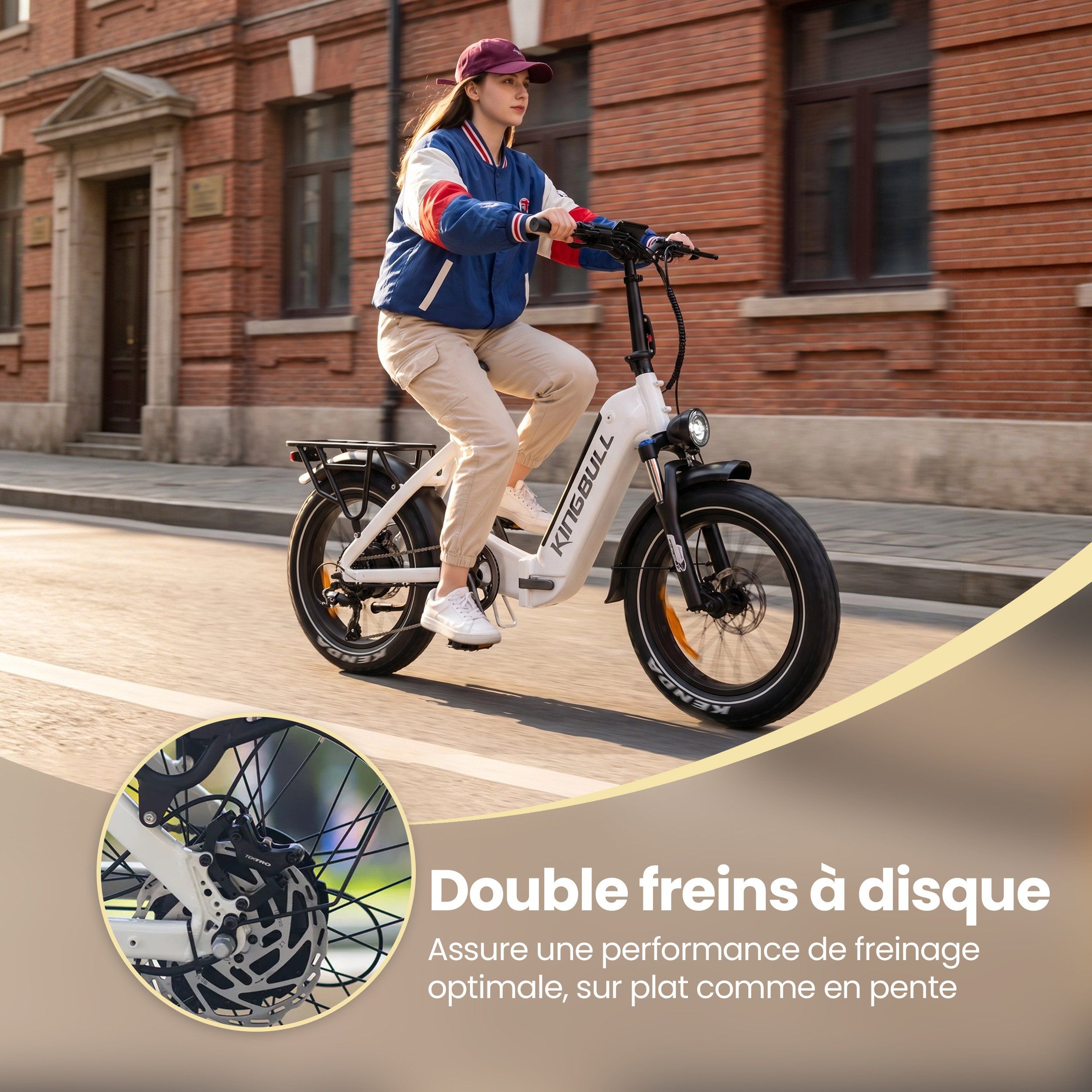 KINGBULL VERVE Elektrofahrrad, 48V 20Ah Akku (herausnehmbar), Shimano 8-Gang-Schaltung