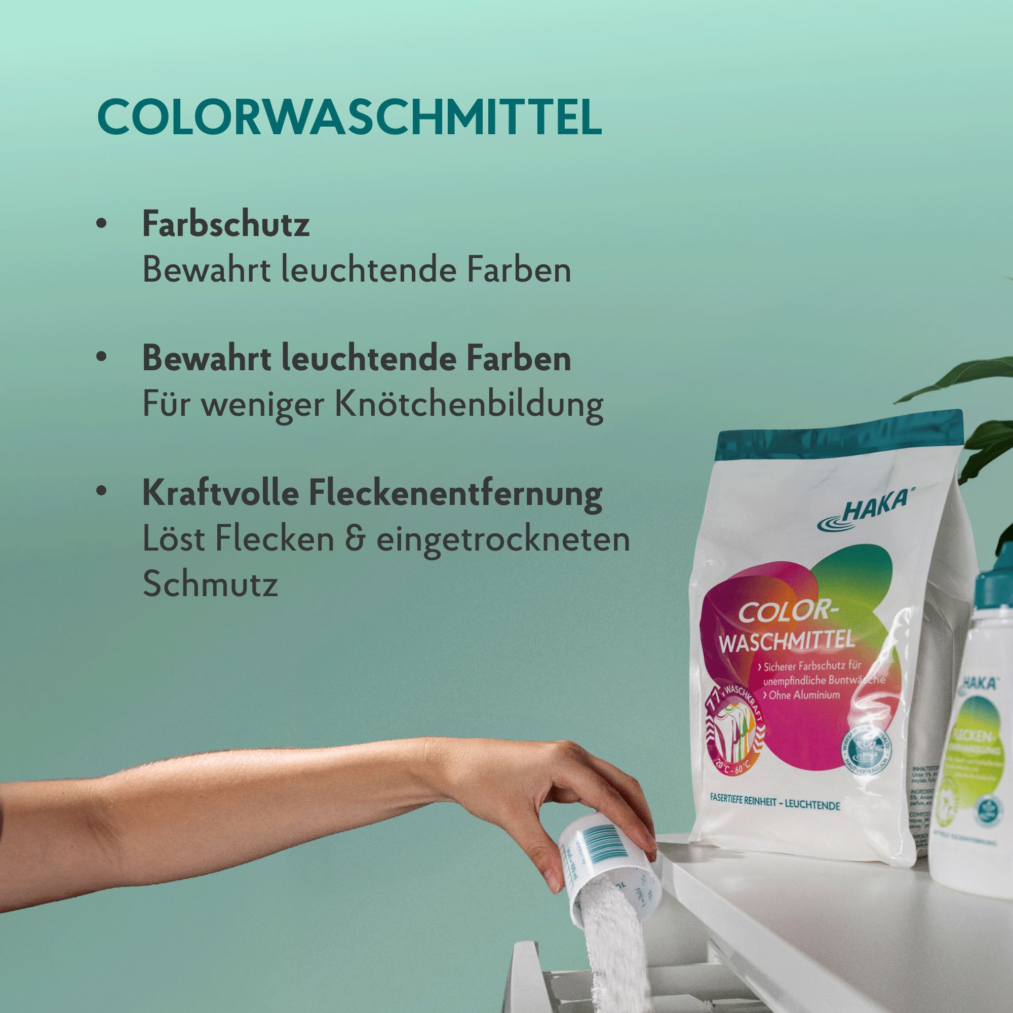 HAKA Colorwaschmittel Pulver für bunte Textilien