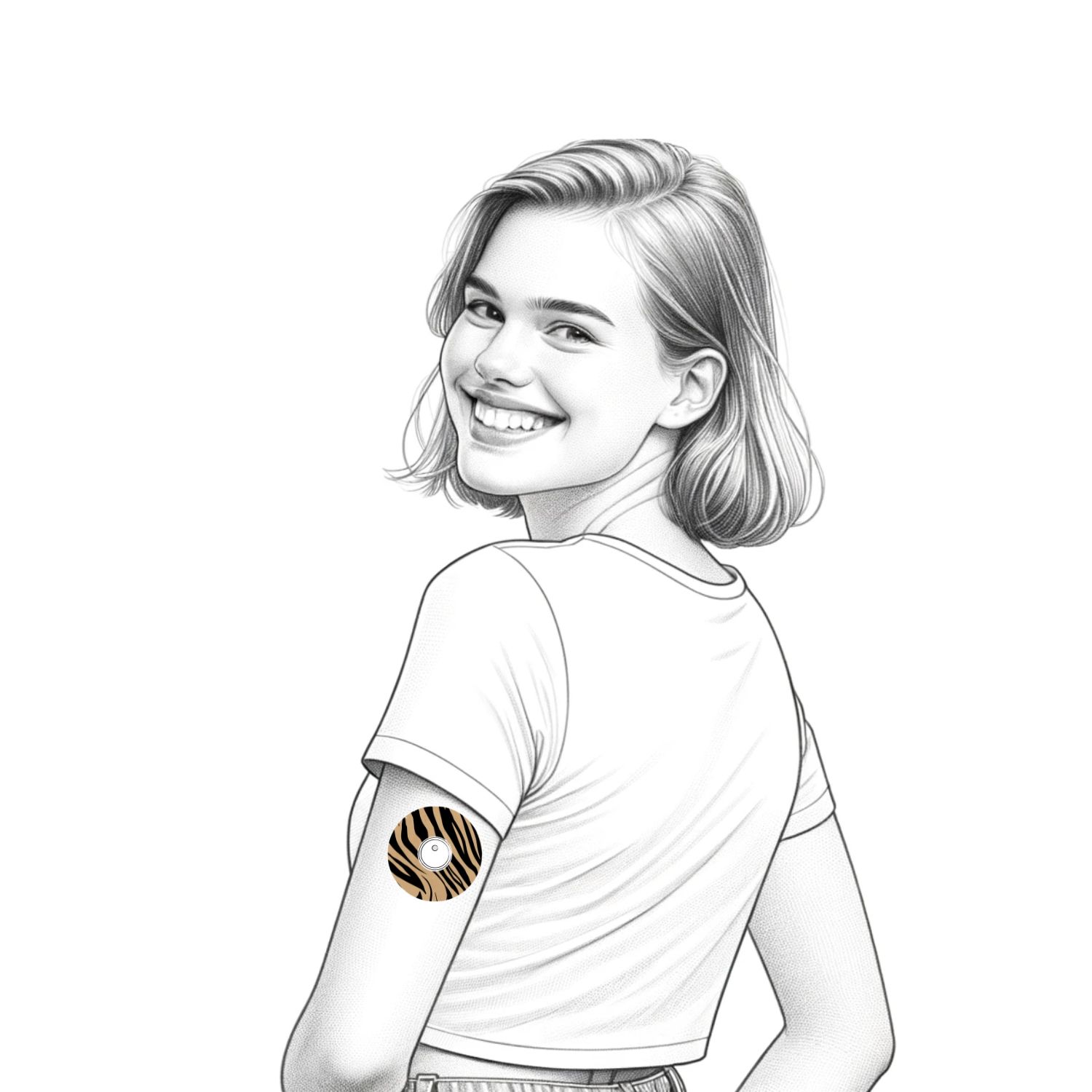 Diasticker® FreeStyle Libre 3 / 3 Plus Fixiertapes "Tiger Mood"