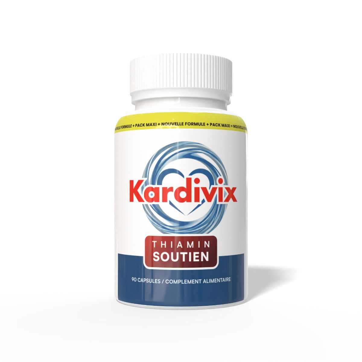 Eine Flasche Kardivix Thiamin-Unterstützung, 90 Kapseln.