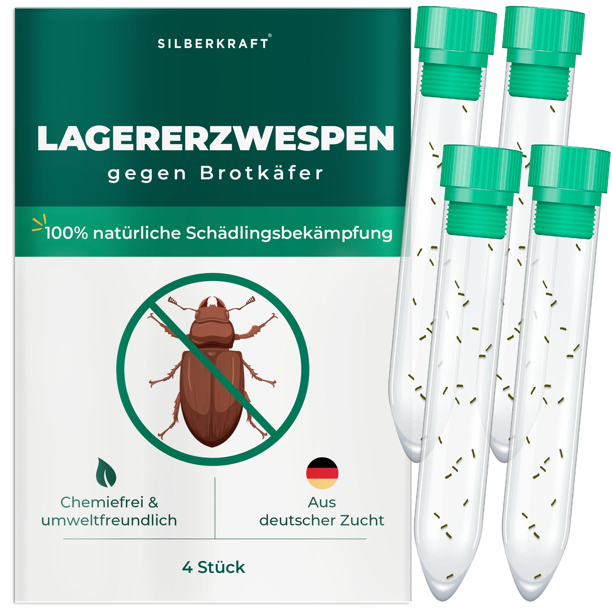 SILBERKRAFT Lagererzwespen gegen Brotkäfer