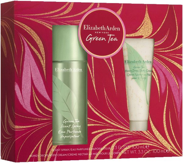 Elizabeth Arden Green Tea Set: Duftspray und Körpercreme in Geschenkverpackung.