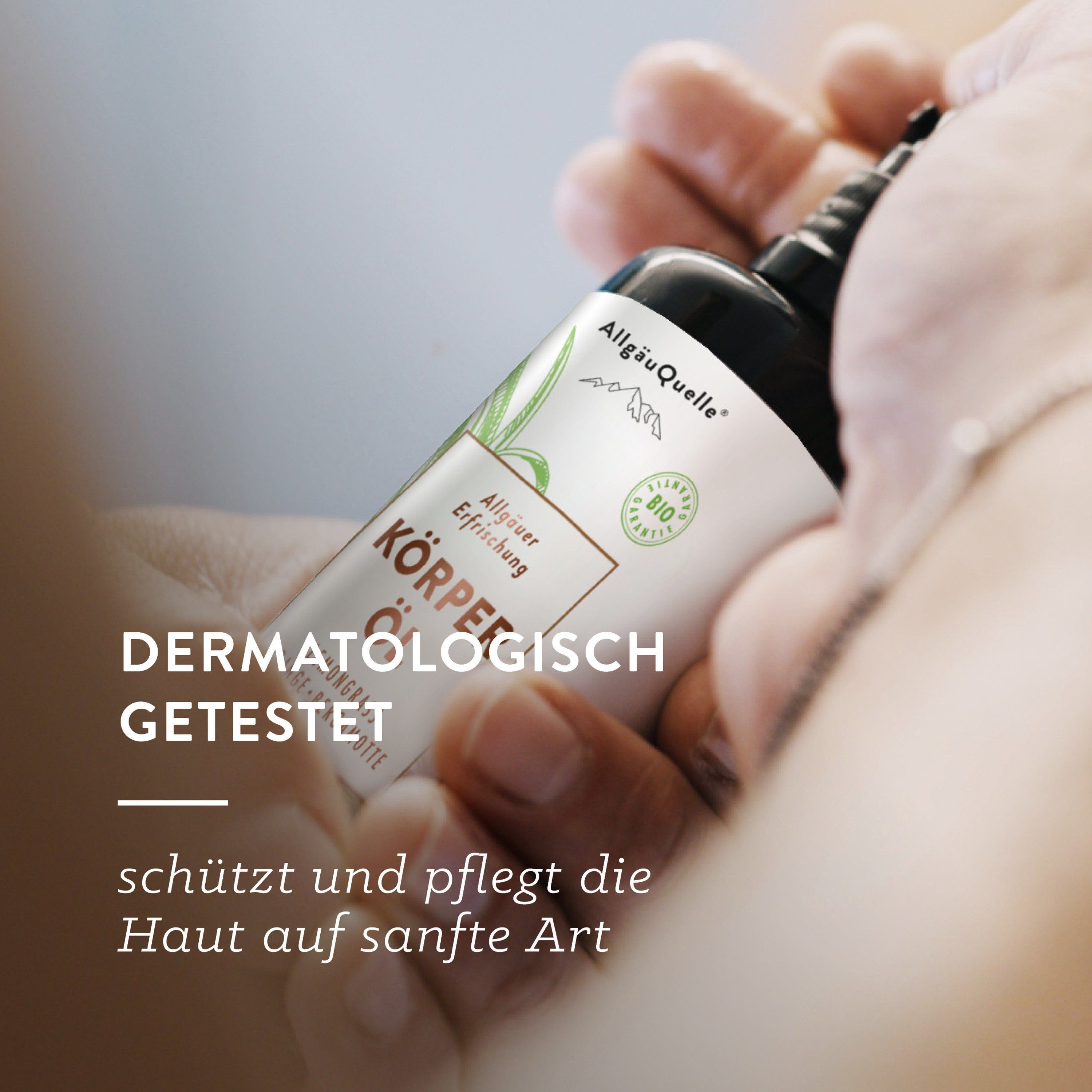 Allgäuquelle Bio Körperöl Bodylotion Lemongrass Jojoba, Avocado Allgäuer Erfrischung