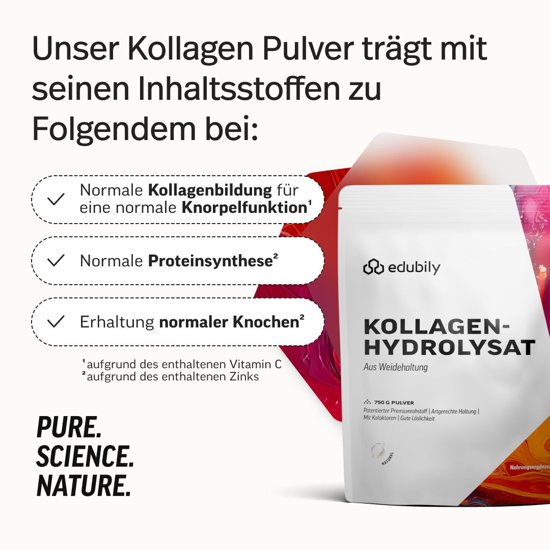 edubily® Kollagen-Hydrolysat Pulver aus Weidehaltung Neutral