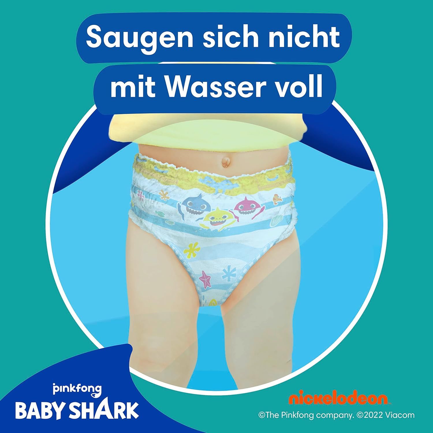 Pampers Windeln Größe 3-4, Splashers Baby Shark Limited Edition, 12 Stück, Einweg-Schwimmwindeln,