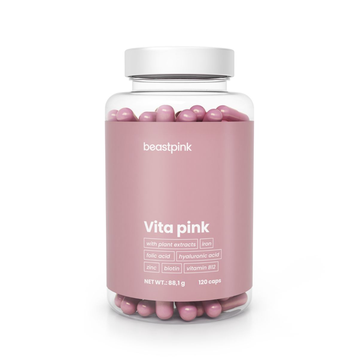GymBeam Vita Pink Multivitamin für Frauen 120 St