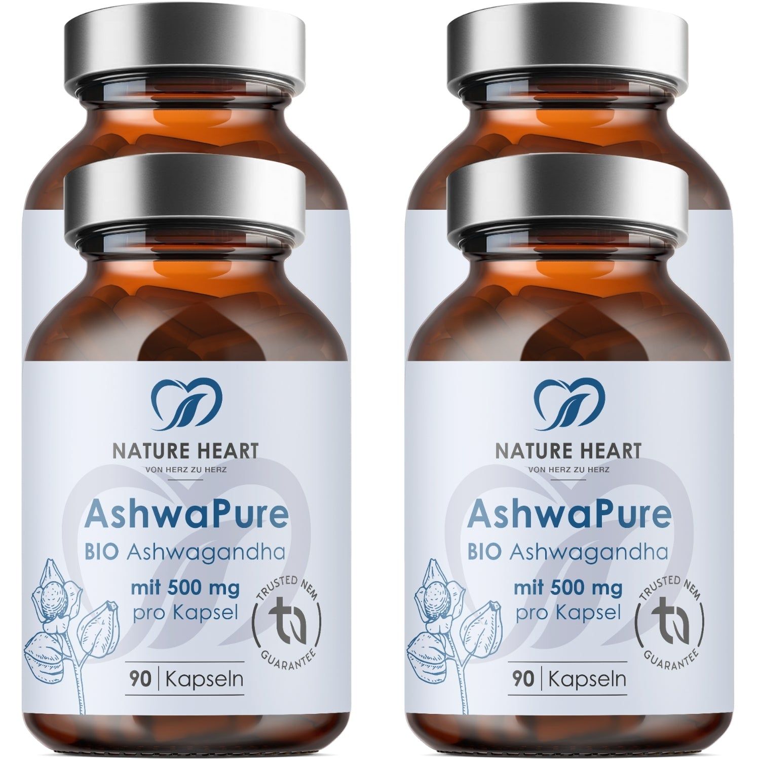 Nature Heart AshwaPure BIO Ksm66 4x90 St Kapseln