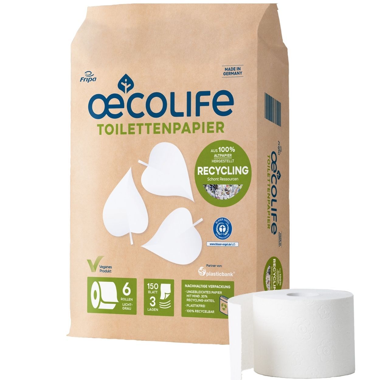oecolife Toilettenpapier RECYCLING