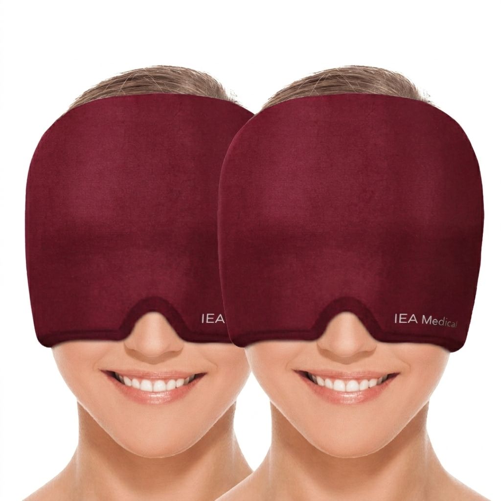 IEA Medical Migränemaske dunkelrot 2 St Maske