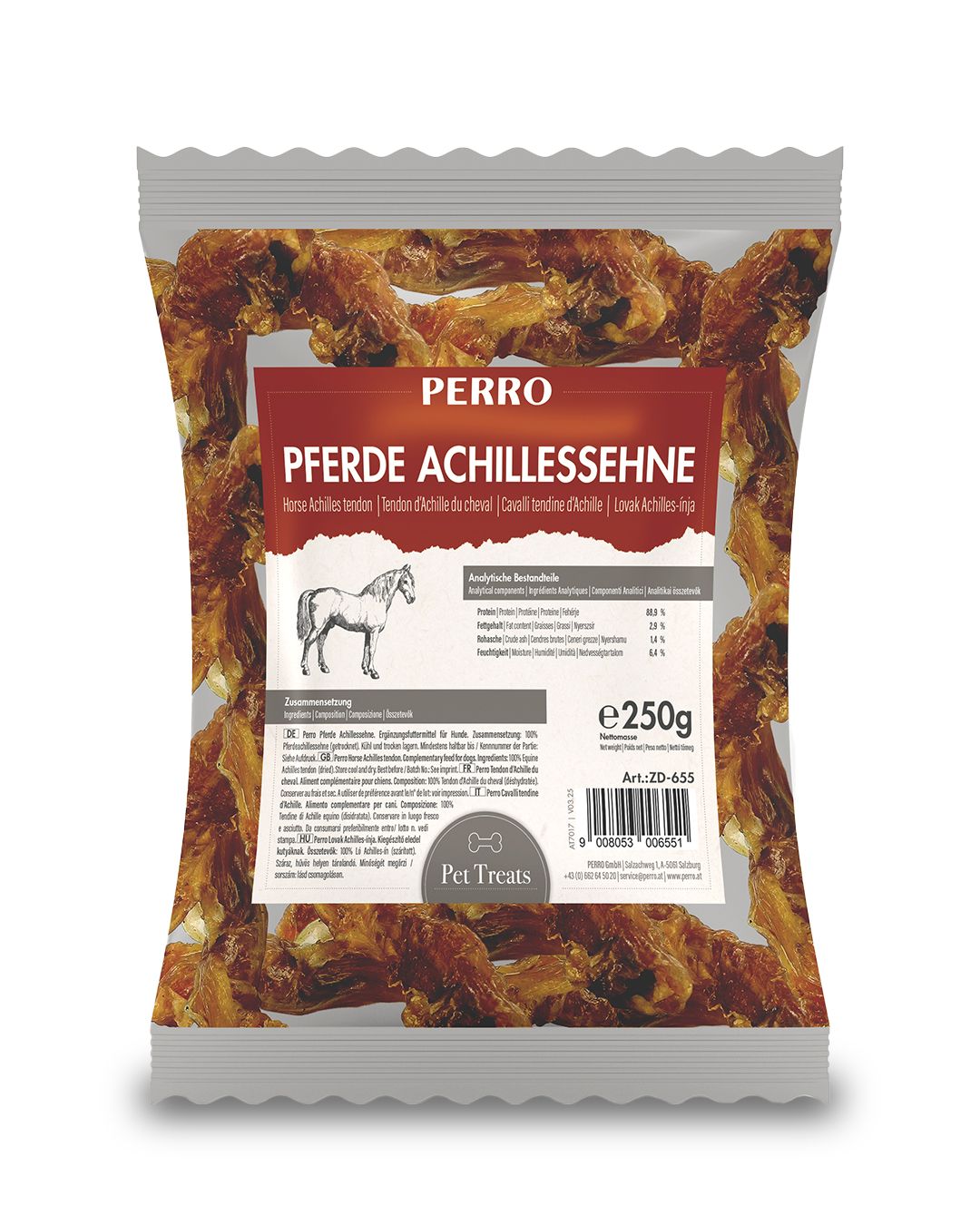 PERRO Pferde-Achillessehne - Kausnack für Hunde