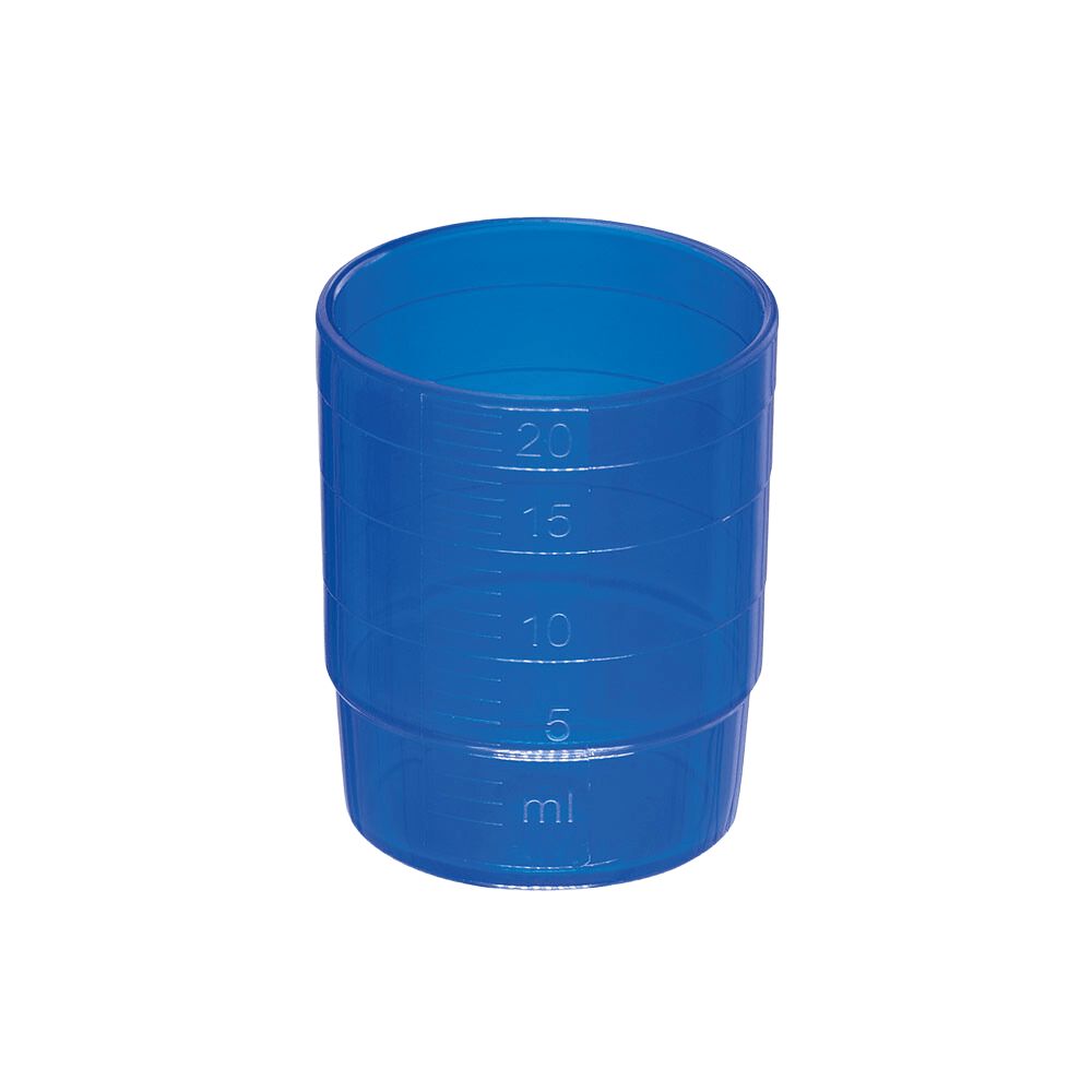 melipul MEHRWEG-Medikamentenbecher stapelbar PP 25ml 60 blau St Becher