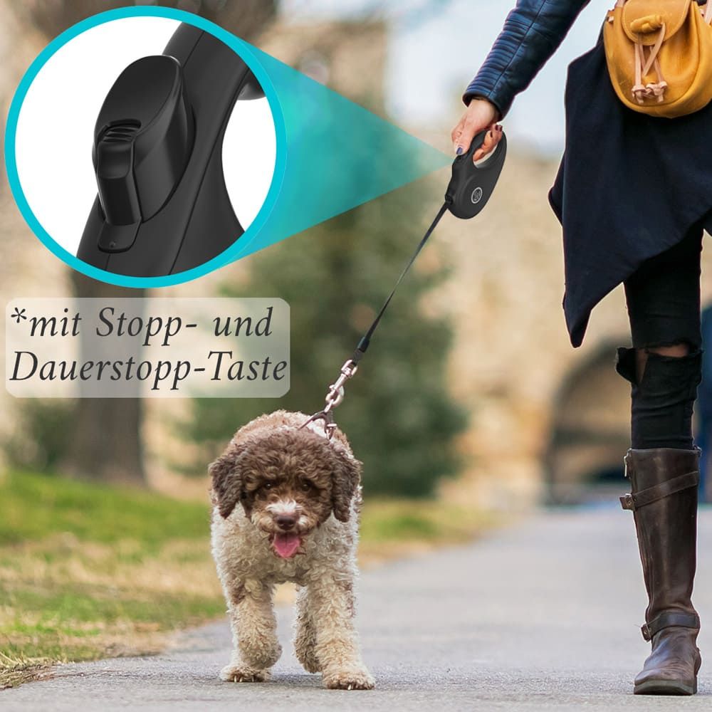 HUND IST KÖNIG® Rollleine für Hunde | robuste 8m Hundeleine für kleine & große Hunde | 15-50 kg