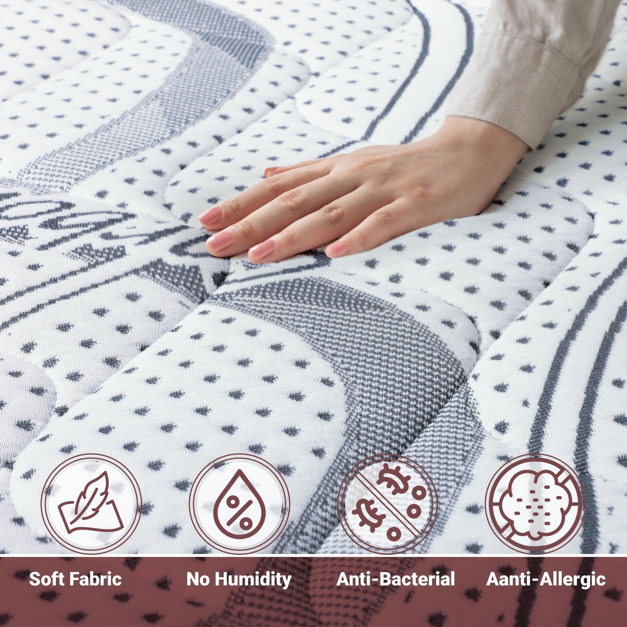 The White Stone Memory Foam Matratze 170x190 cm Höhe 27 cm