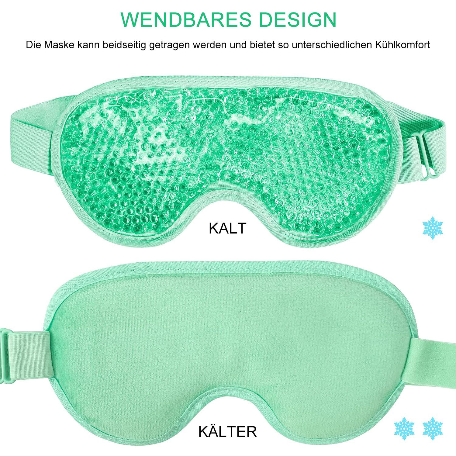 COOL-i Kühlende Gel Augenmaske,Wiederverwendbare Kompresse bei Schwellungen & Müdigkeit