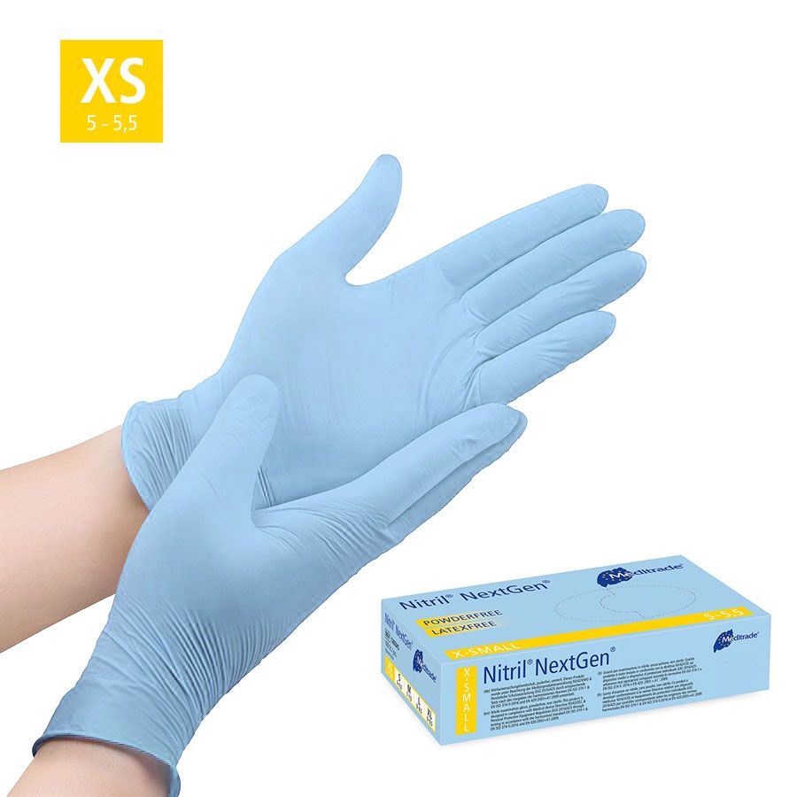 Meditrade Nitril NextGen Untersuchungshandschuhe blau Gr. XS