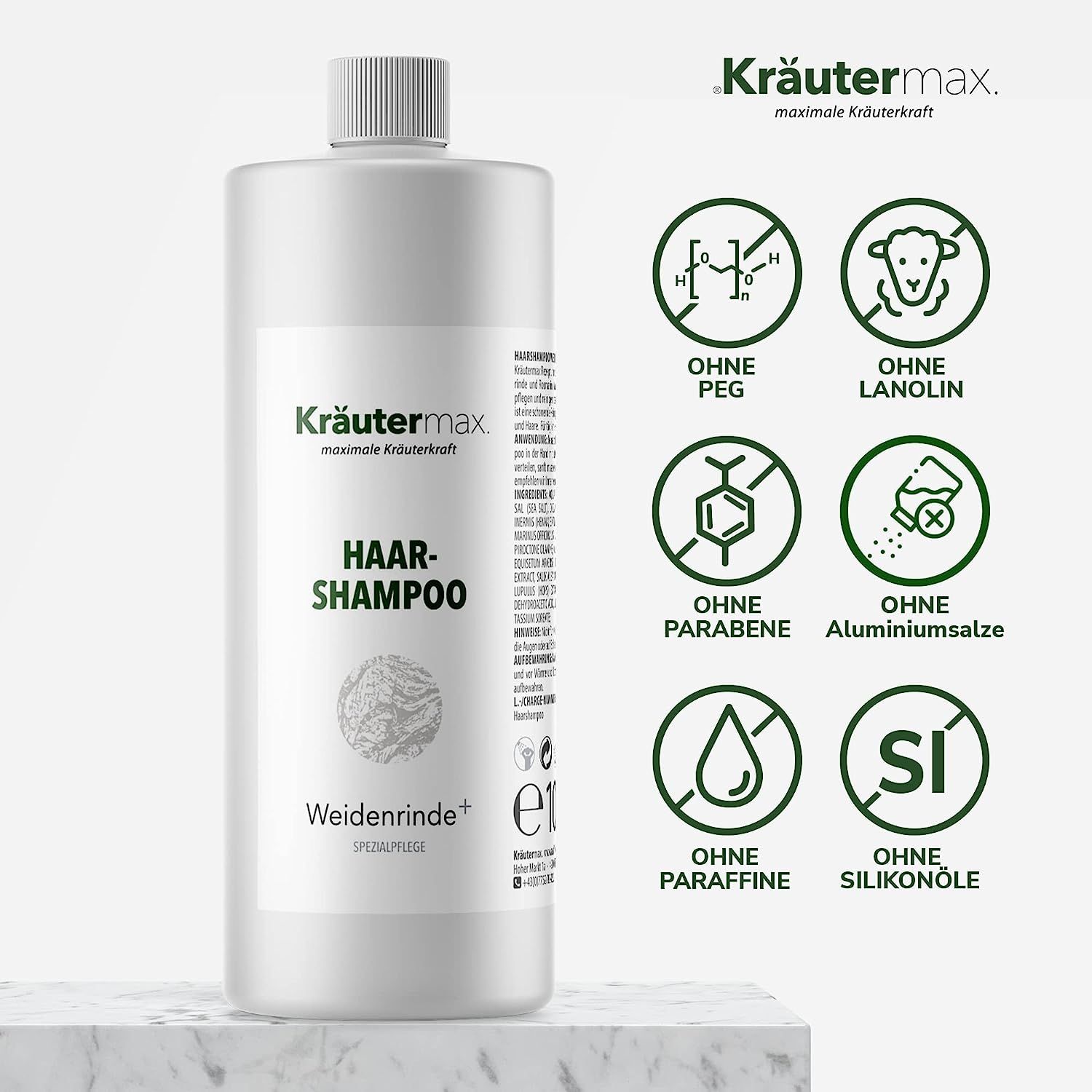 Kräutermax Haarshampoo Weidenrinde plus Nachfüllung