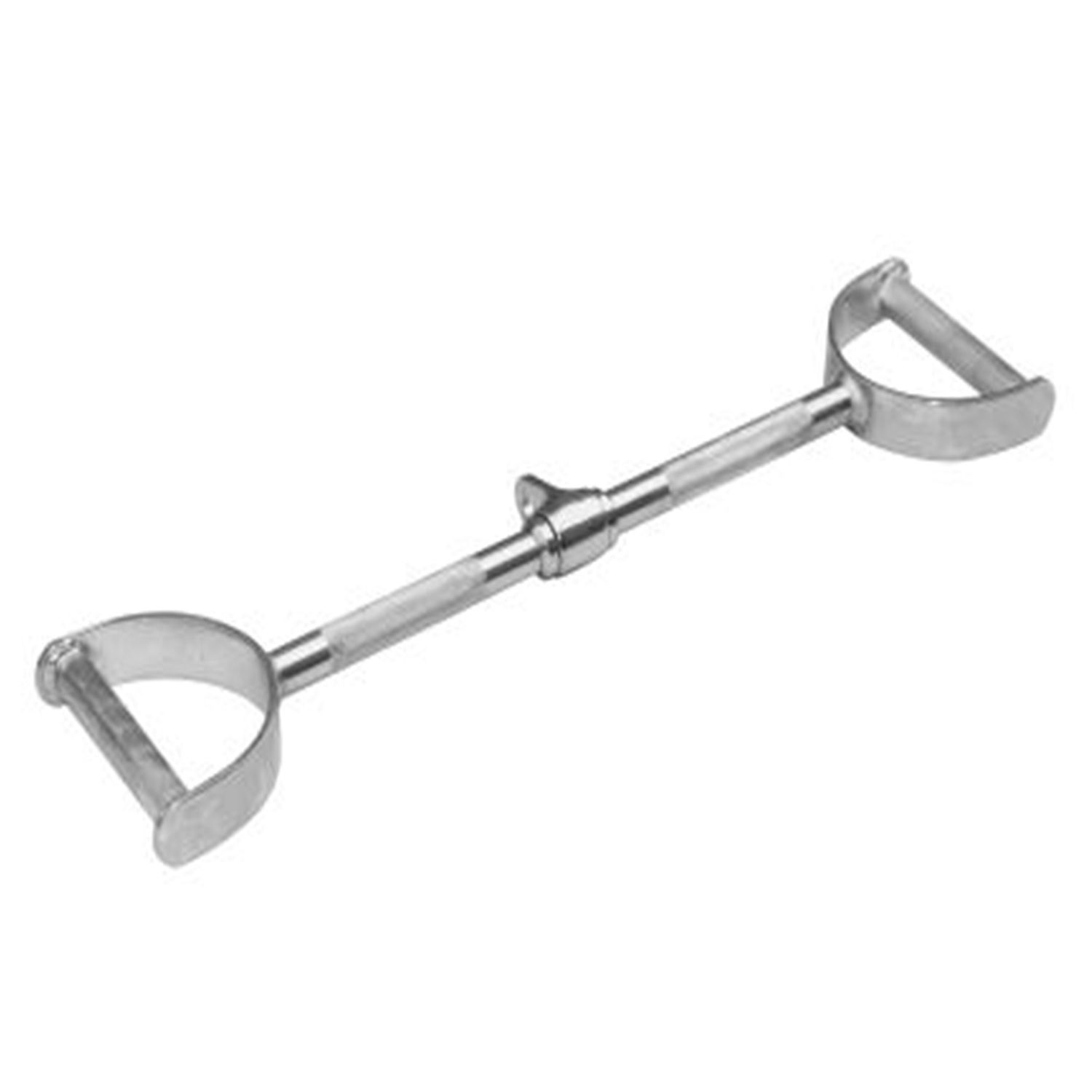 Latzugstange mit Hufgriff. Metallstange mit Griffen an den Enden. Drehgelenk in der Mitte.