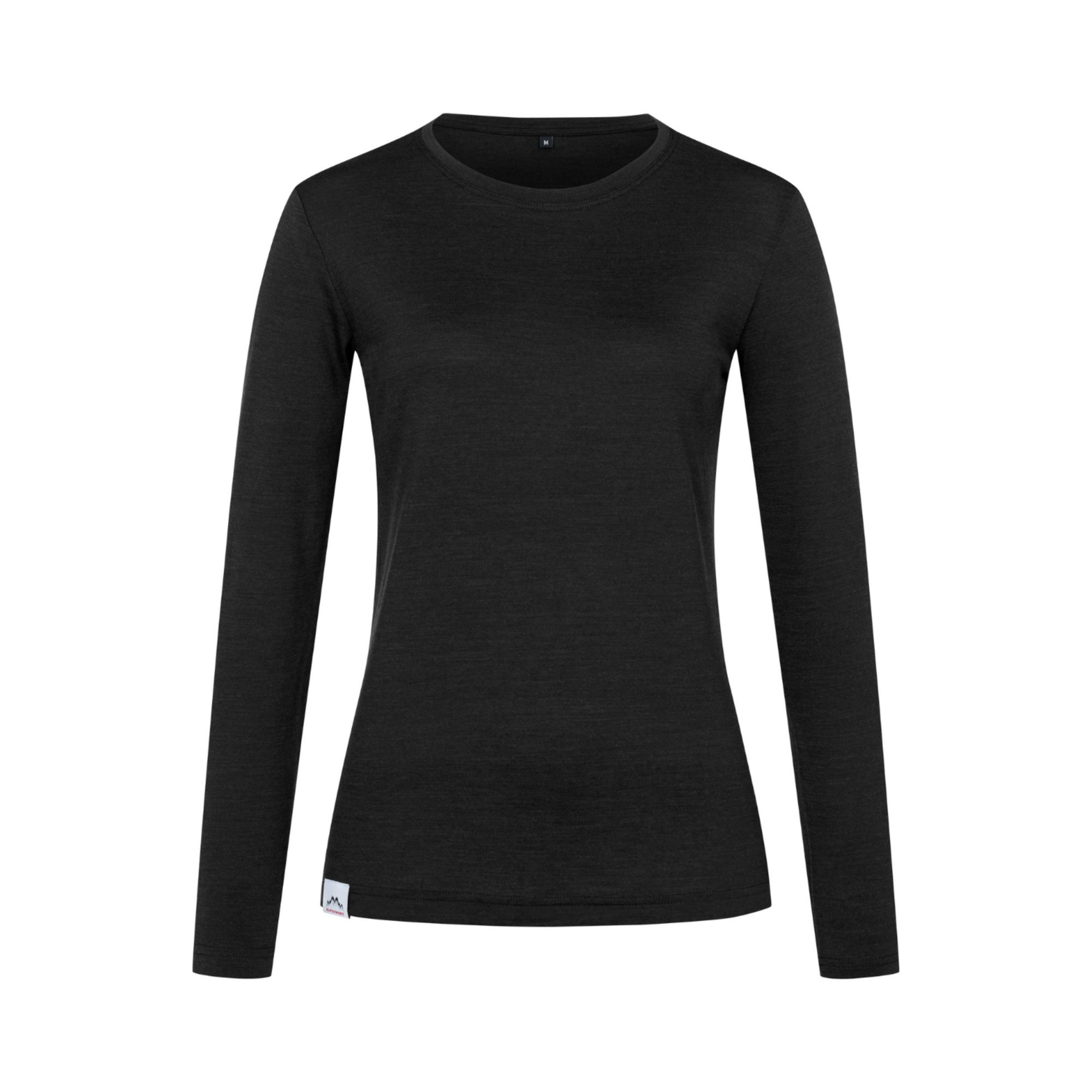 Longsleeve Damen Merino Schwarz S 130 St