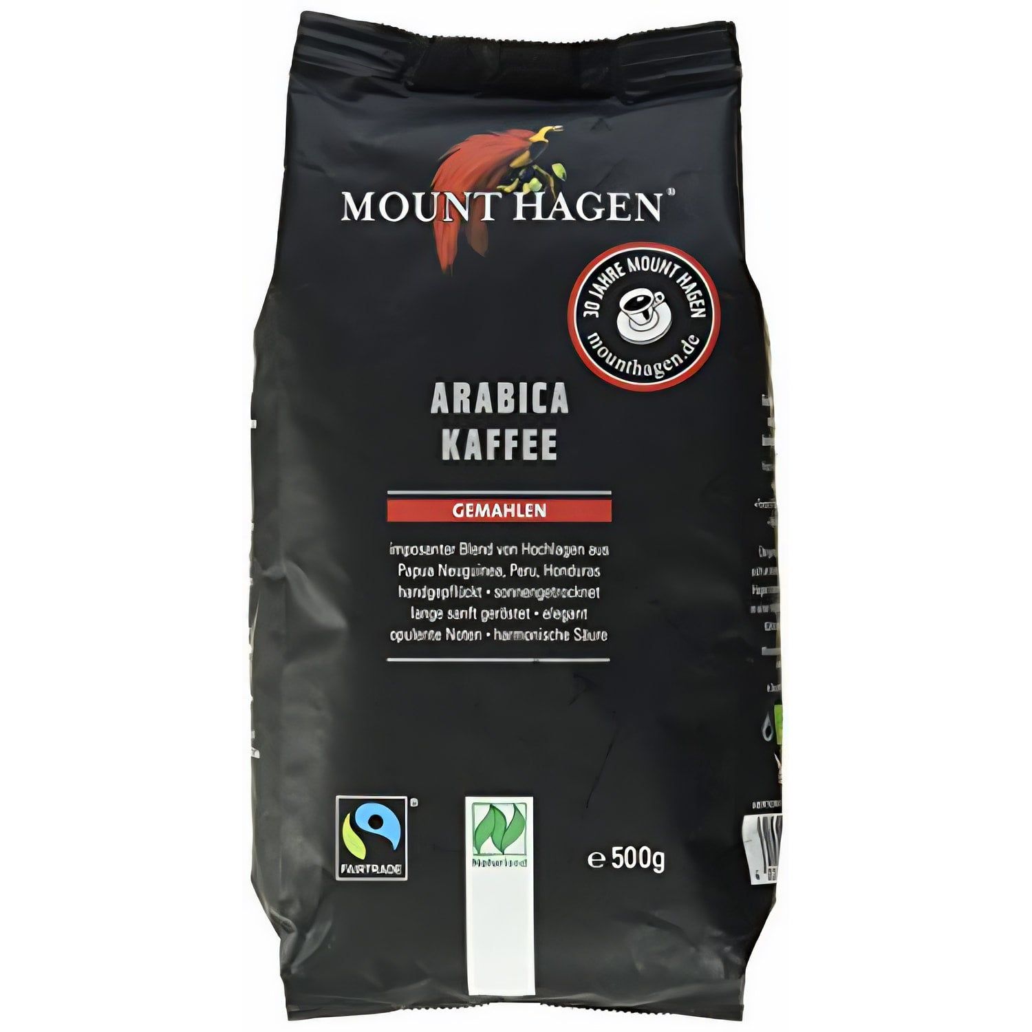 Mount Hagen bio & fair Arabica Kaffee gemahlen 500 g