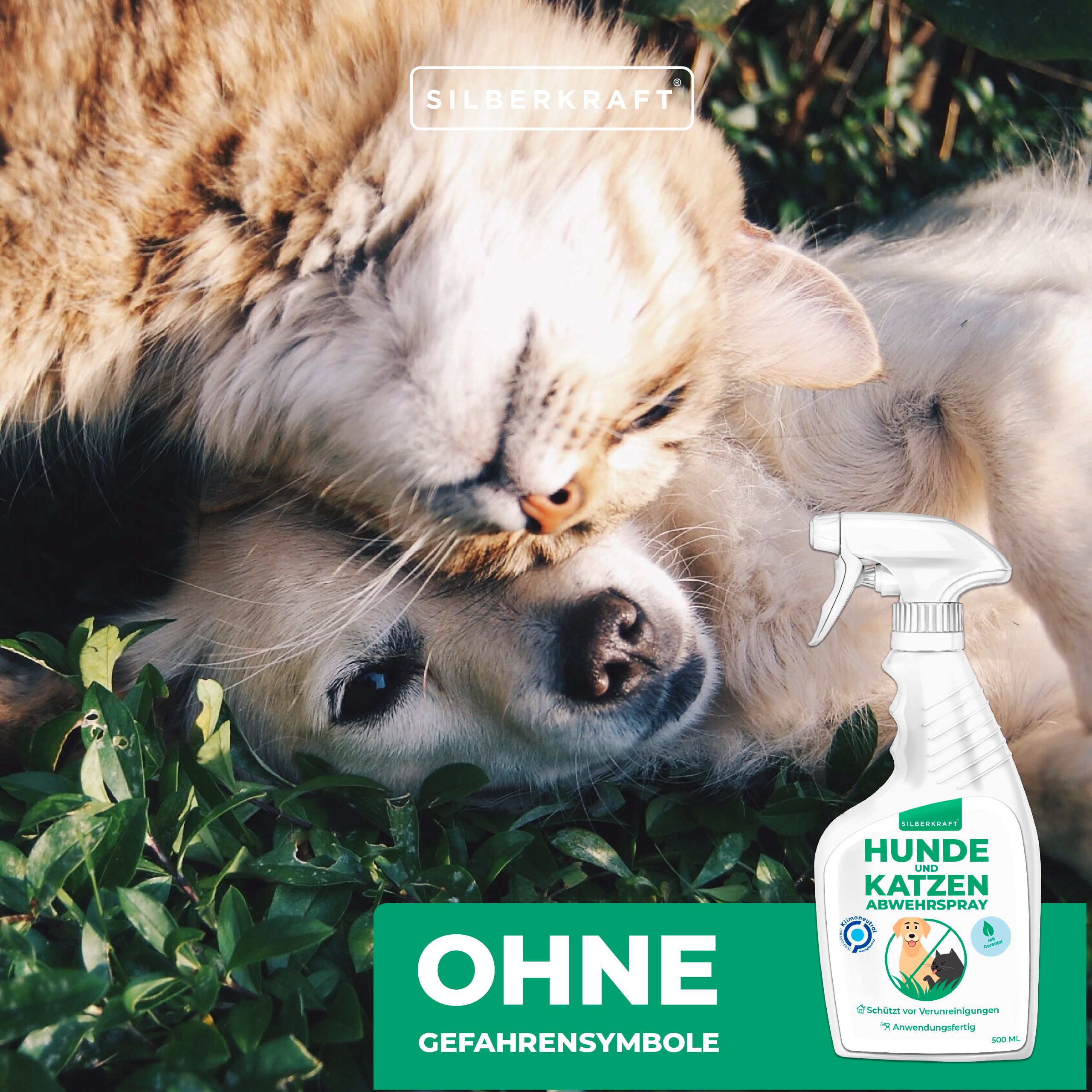 SILBERKRAFT Hunde & Katzenabwehrspray