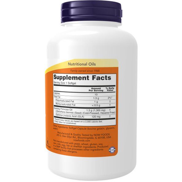 Now Foods, Super Primrose Oil (Nachtkerzenöl), 1300mg