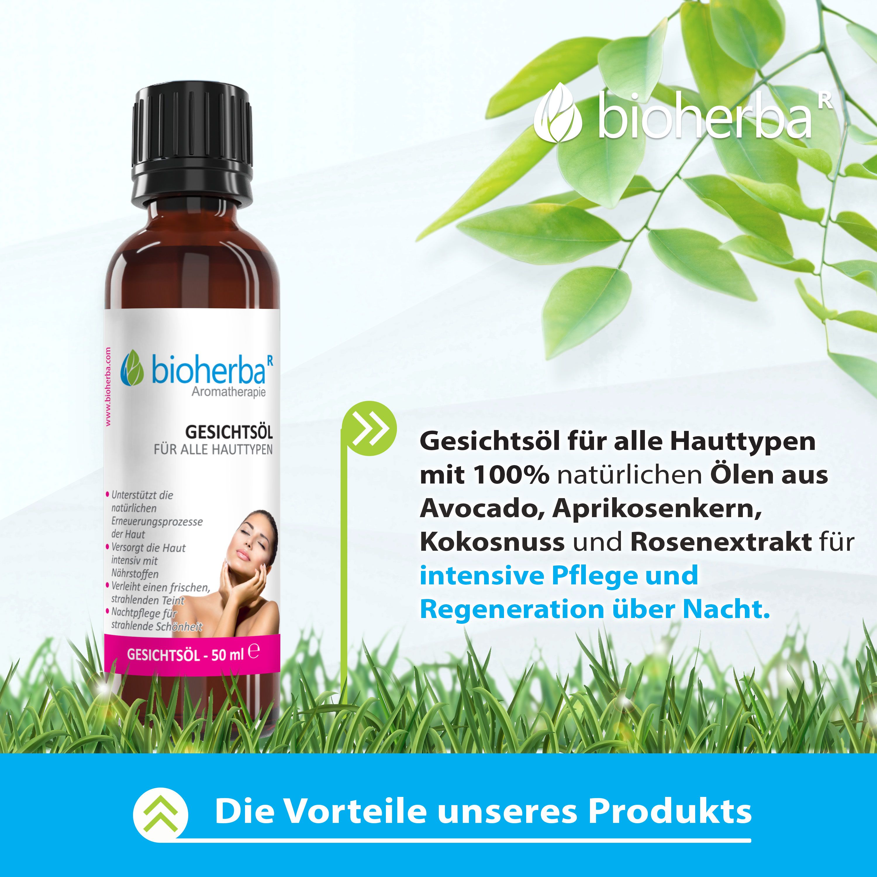 Bioherba Gesichtsöl für alle Hauttypen
