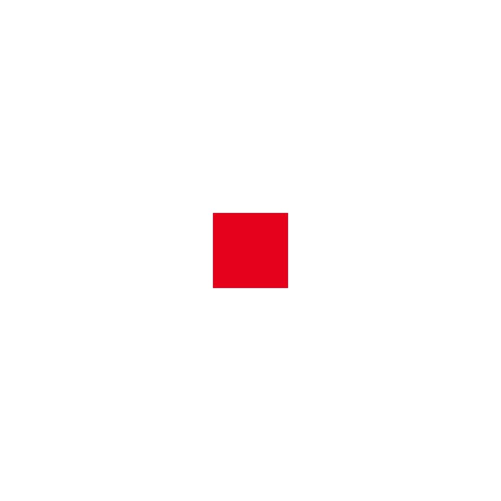 Ein rotes Quadrat auf weißem Hintergrund.