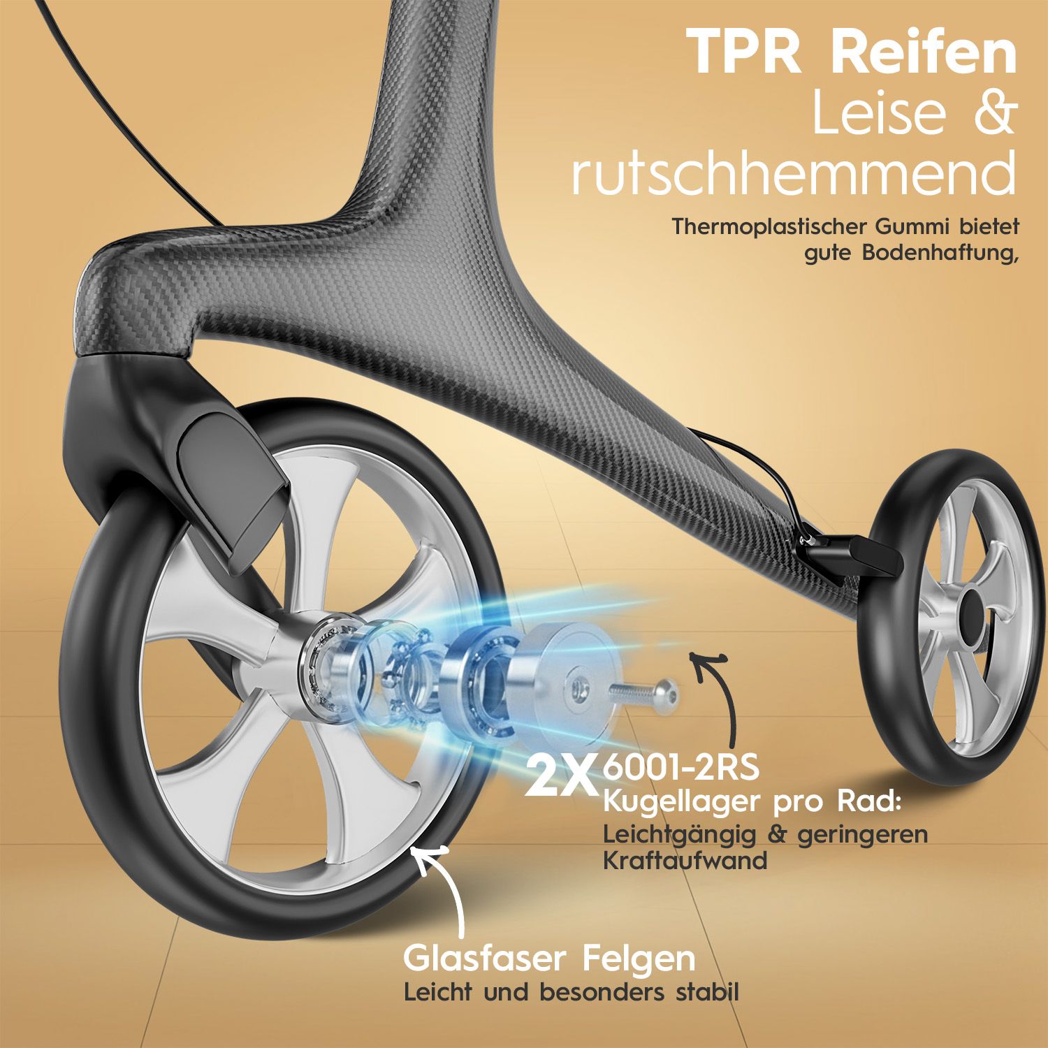 ELONEO Carbon Rollator - L