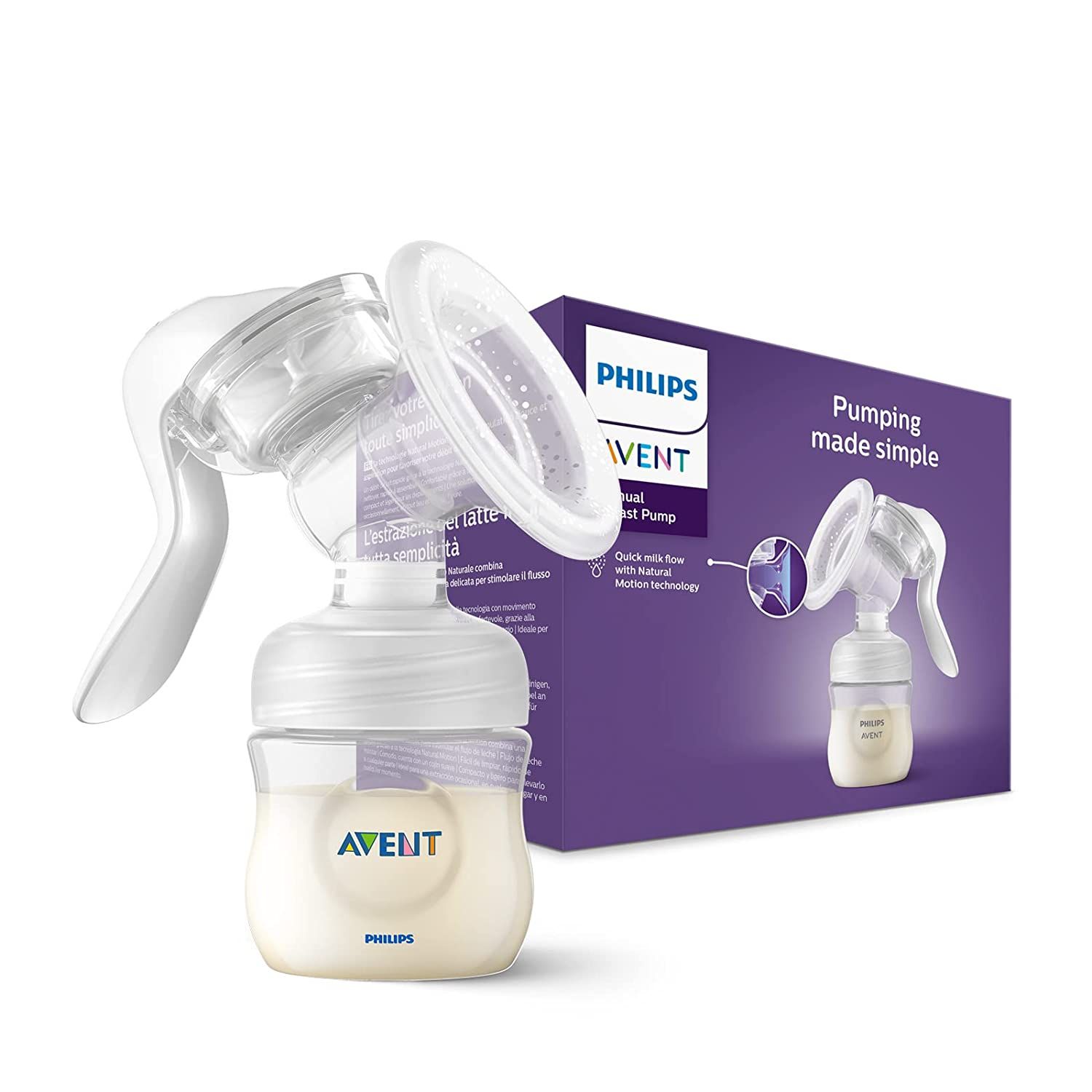 Philips Avent Handmilchpumpe - einfaches Abpumpen, mit Natural-Motion Technologie