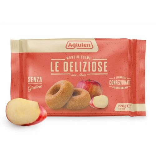 Merendina Deliziose alle Mele Ciambelle Senza Glutine 220g - Agluten