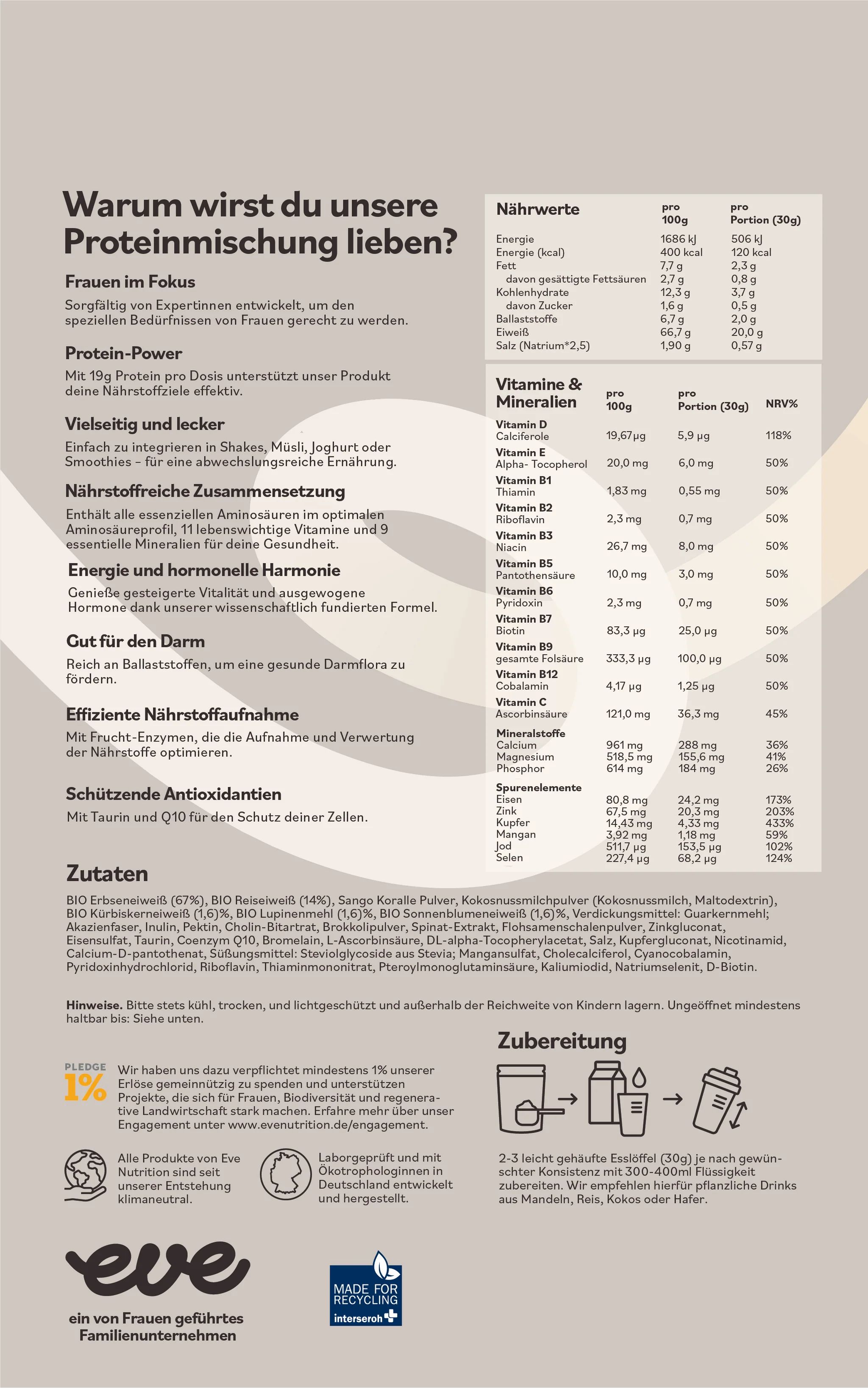 Eve Simply Neutral Protein (vegan)
