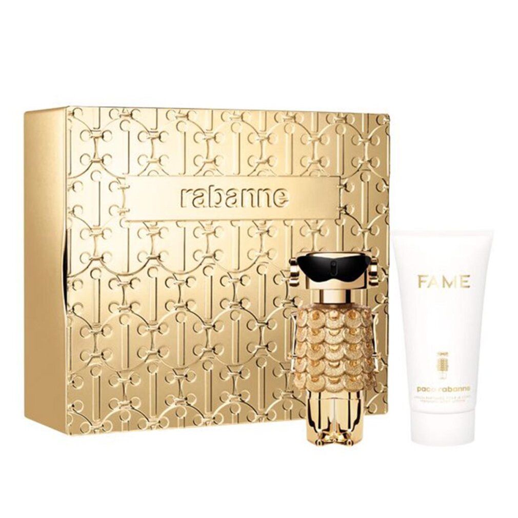 Paco Rabanne FAME Geschenkset mit Parfümflakon und Bodylotion.