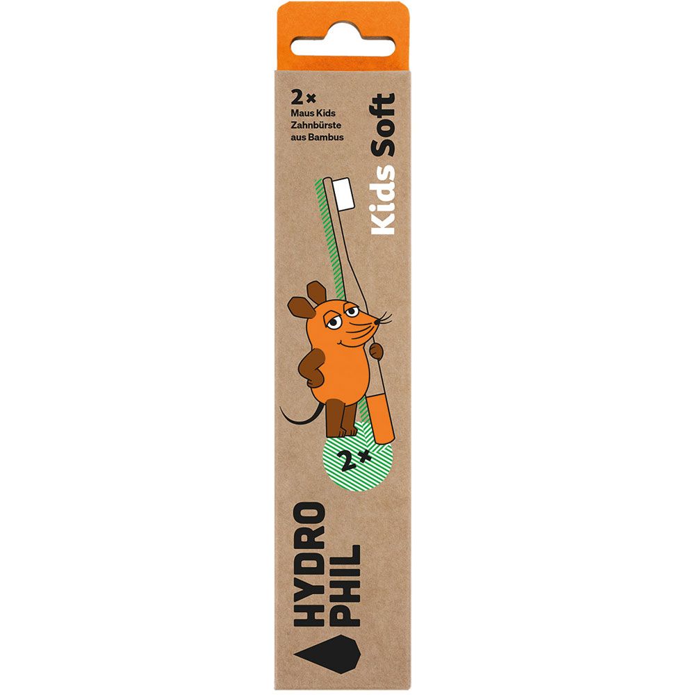 Hydrophil Bambus-Zahnbürste Kinder Maus 2 St