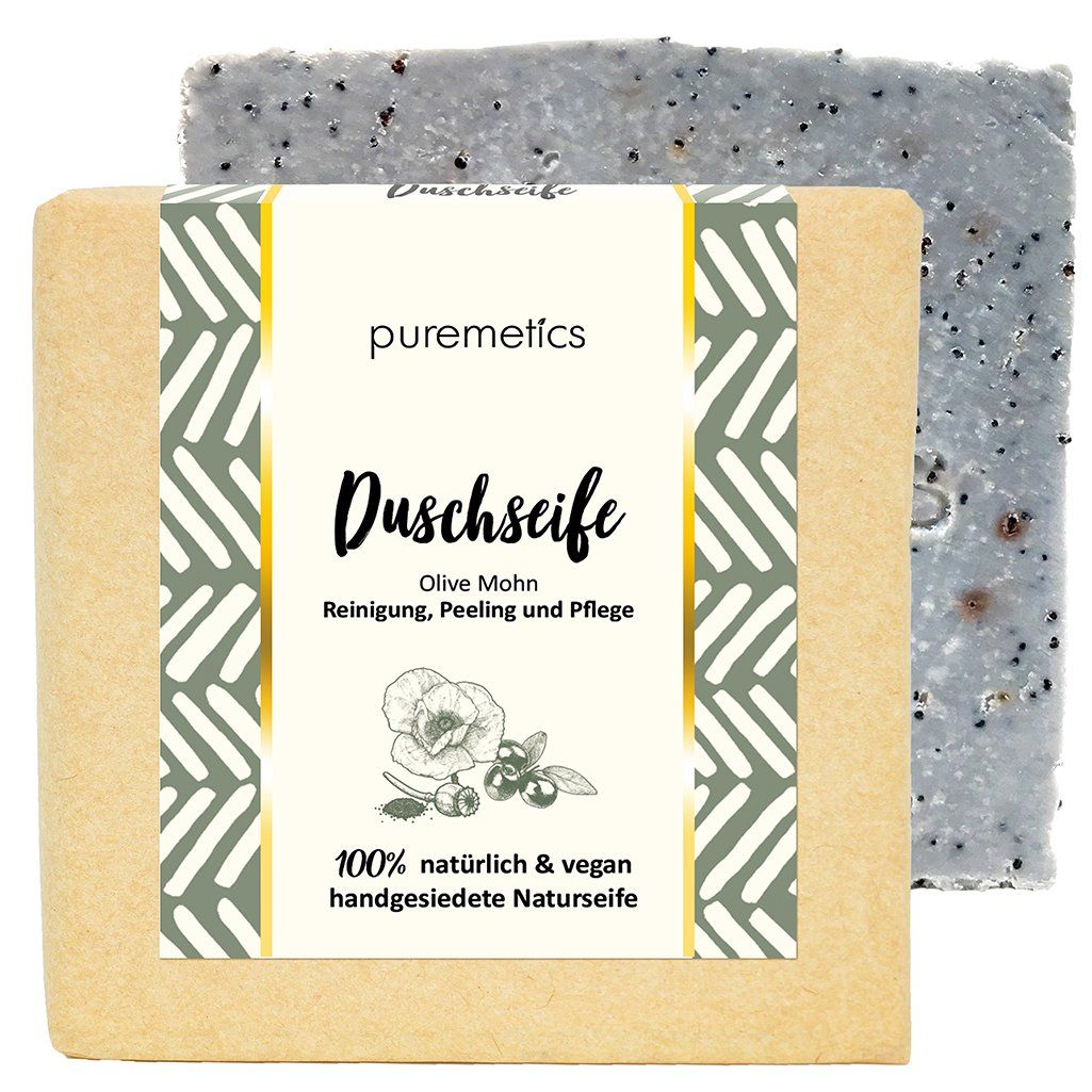 puremetics - Dusch-Peelingseife "Olive Mohn"