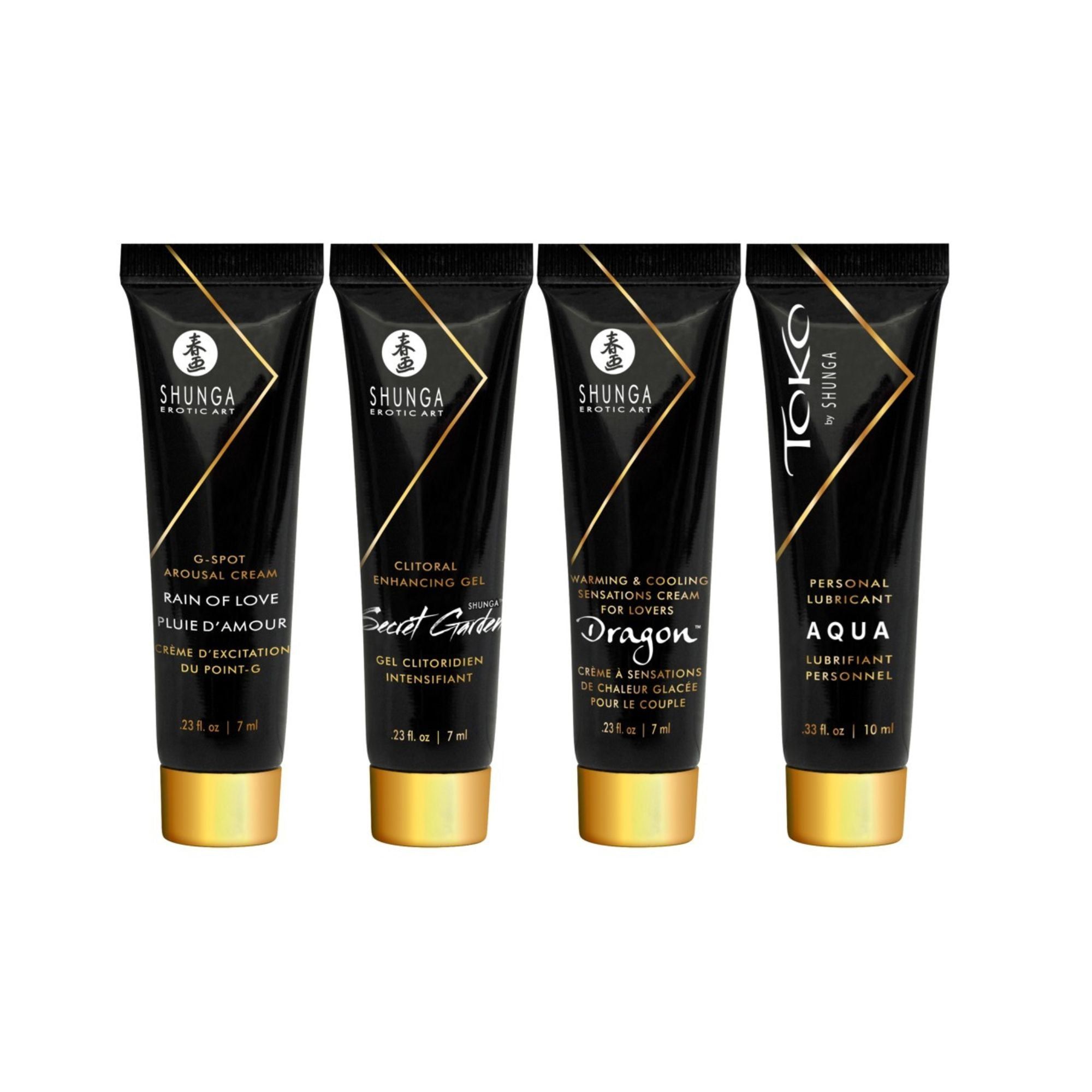 Luxus-Set mit Vibrator, Gleitgel, Stimulationscreme | 5-teilig | Shunga