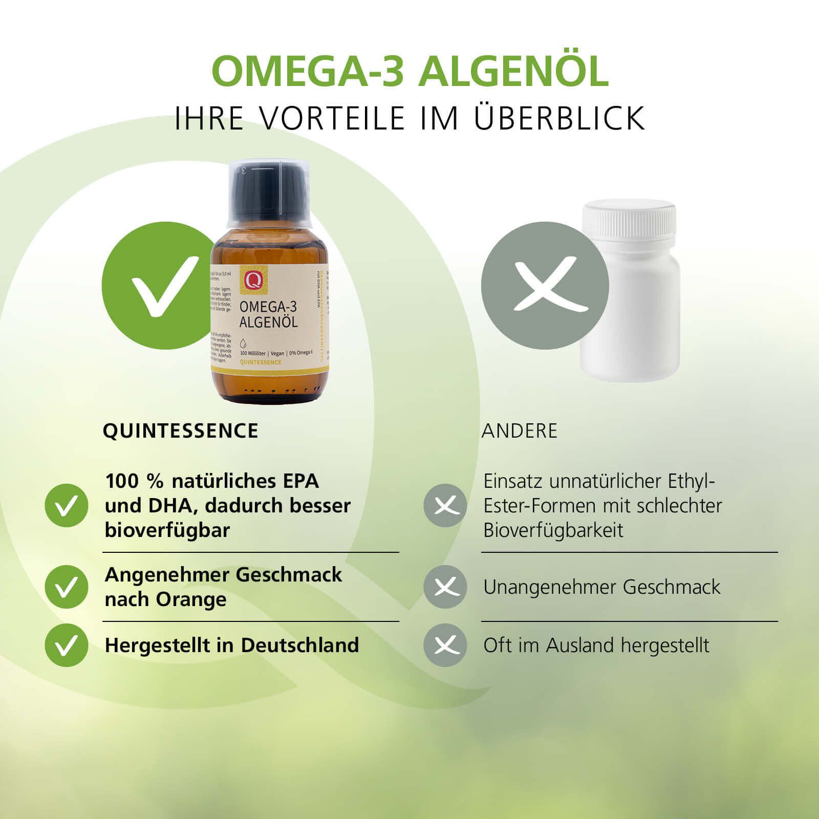 Omega-3 Algenöl von Quintessence 100 ml Öl