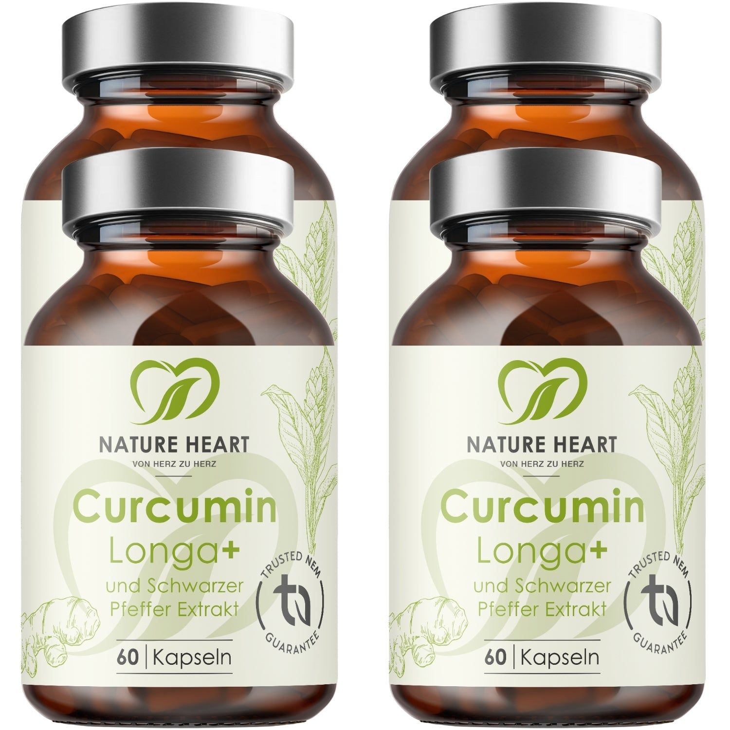 Nature Heart Curcumin Longa+ 4x60 St Kapseln