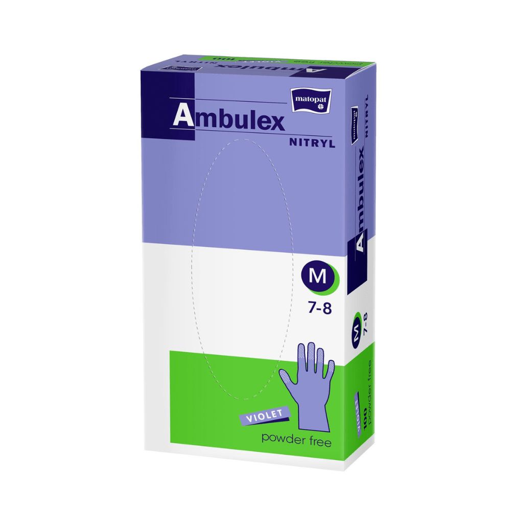 Ambulex Nitril violett 100 St Handschuhe