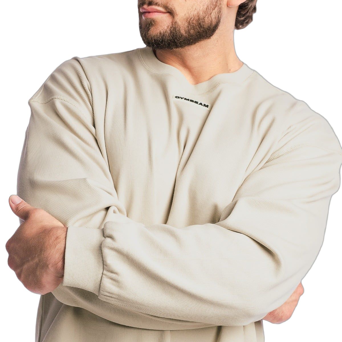 GymBeam Sweatshirt Herren Oversized ohne Kapuze in Grey