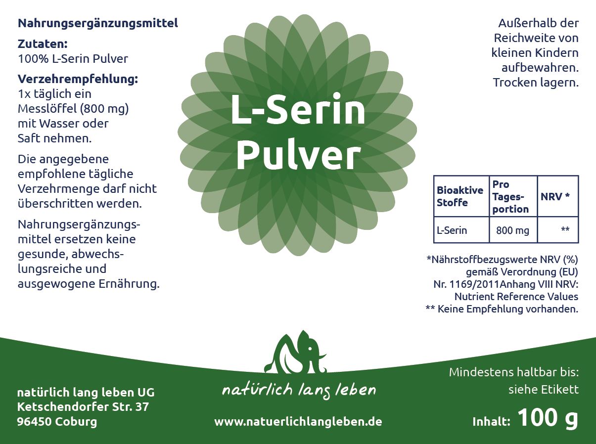 natürlich lang leben L-Serin Pulver