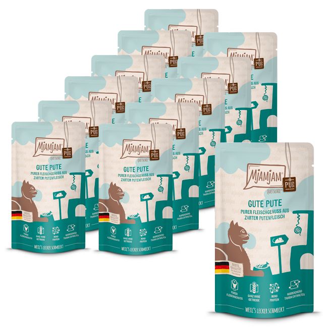 MjAMjAM - Quetschie Purer Fleischgenuss gute Pute pur 12x125 g Futter