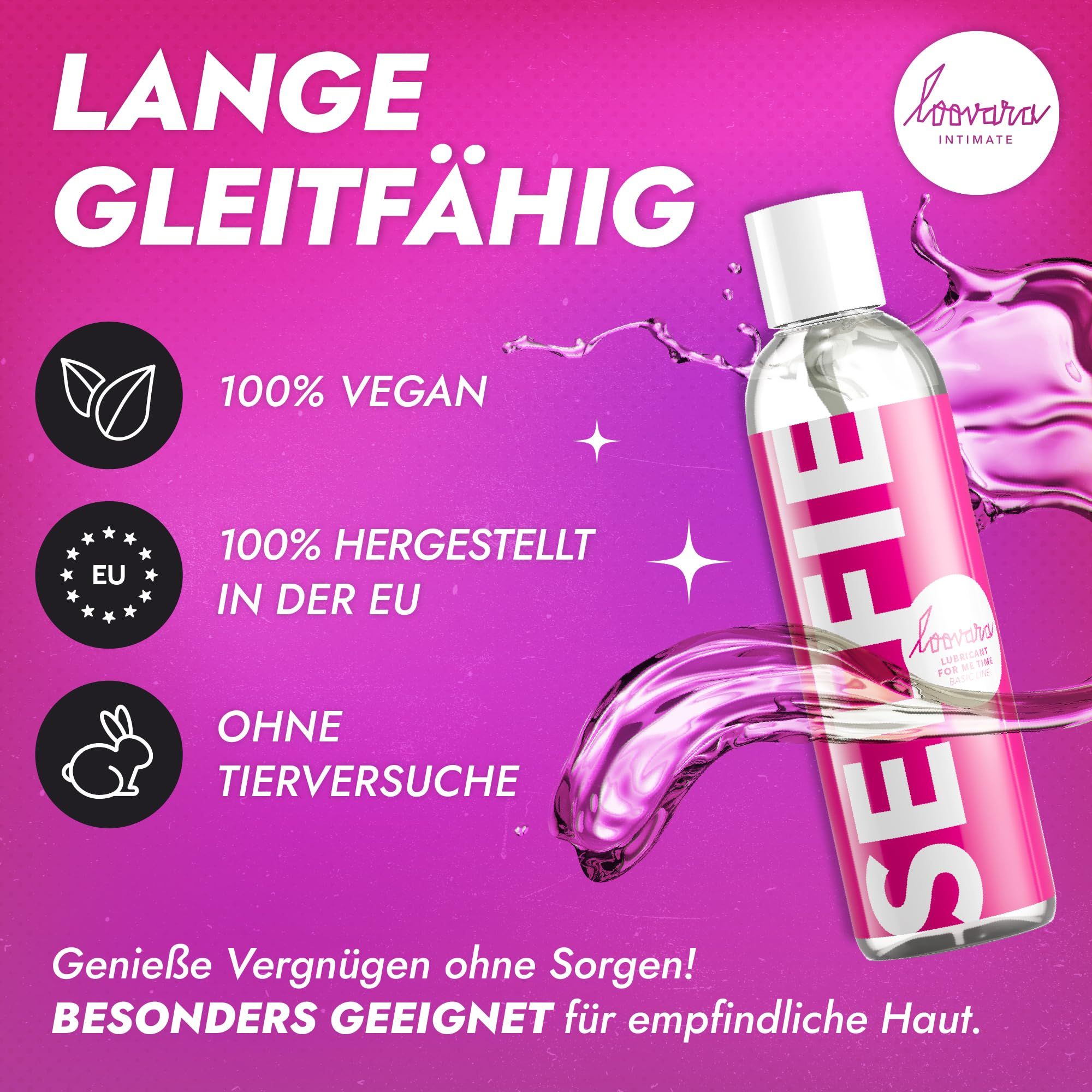 LooVara "Selfie" Gleitgel, 250 ml, wasserbasiert.
