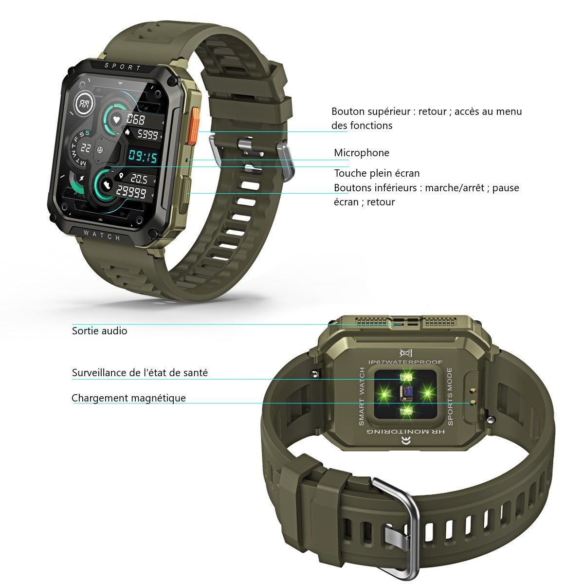 Platyne Multifunktionale Smartwatch